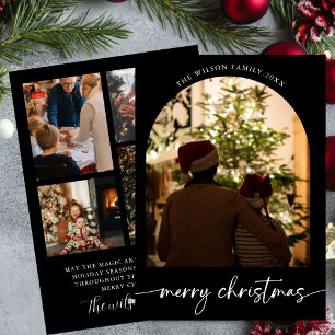 Weihnachtsgrüße für die Familie auf einer Karte