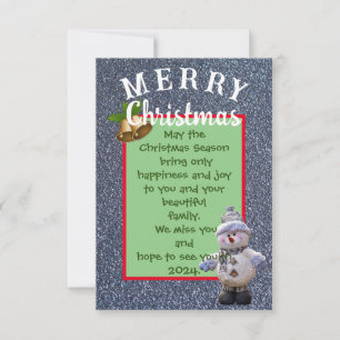 Weihnachtsgrüße für einen fernen Freund Karte