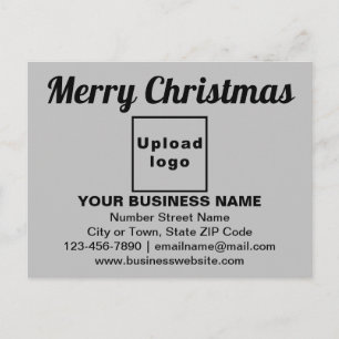Weihnachtsgrüße für Geschäftskunden auf grauer Pos Postkarte