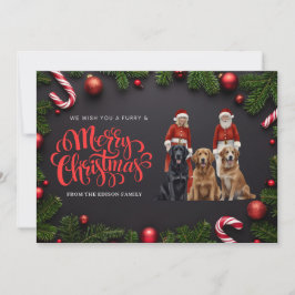 Weihnachtsgrüße für Hundefreunde Feiertagskarte