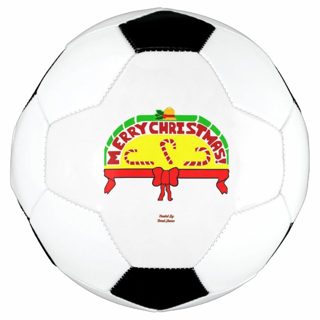 Weihnachtsgrüße Fußball Ball (Vorderseite)