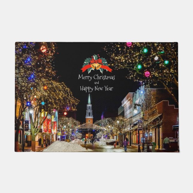 Weihnachtsgrüße Fußmatte (Vorderseite)