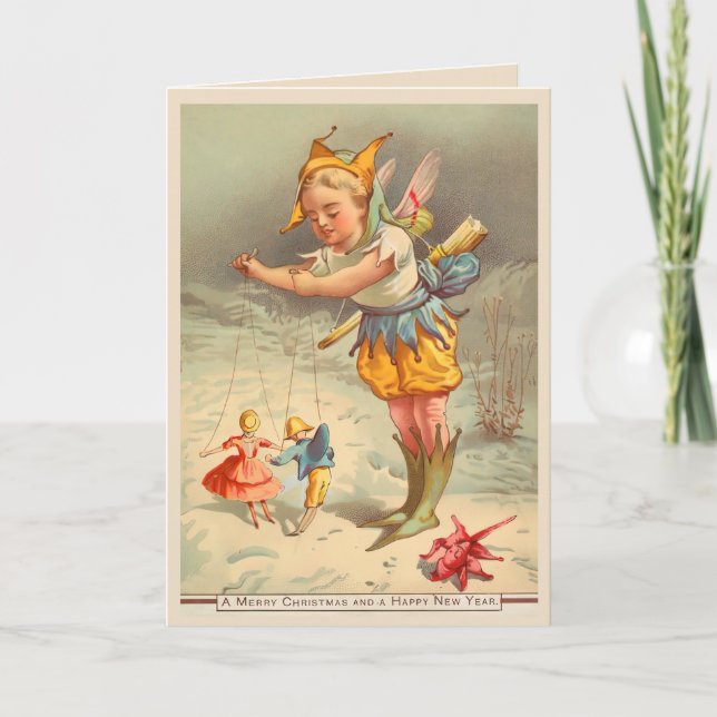 Weihnachtsgrüße geklappt karte (Vorderseite)