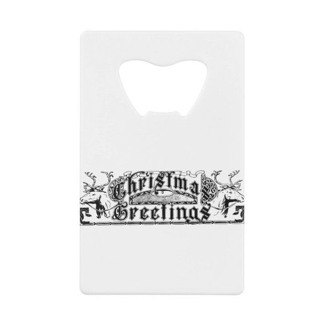 Weihnachtsgrüße Geldbeutel Flaschenöffner (Vorderseite)