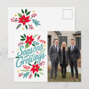 WEIHNACHTSGRÜSSE Geschäft Weihnachten INDIVIDUELLE Postkarte