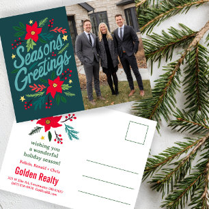 WEIHNACHTSGRÜSSE Geschäft Weihnachten INDIVIDUELLE Postkarte