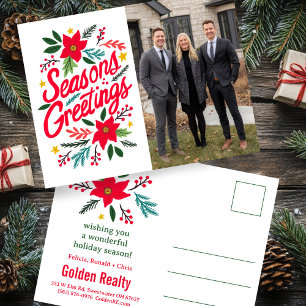 WEIHNACHTSGRÜSSE Geschäft Weihnachten INDIVIDUELLE Postkarte