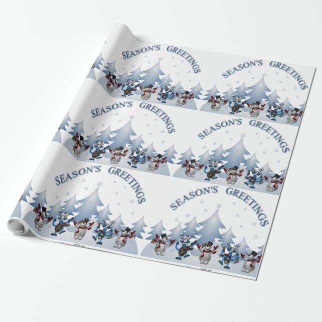 WEIHNACHTSGRÜSSE GESCHENKPAPIER (Ungerollt)