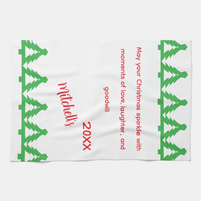 Weihnachtsgrüße  geschirrtuch (Horizontal)