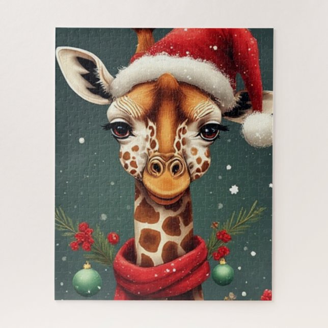Weihnachtsgrüße Giraffe (Vertikal)