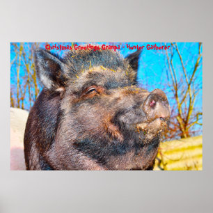 Weihnachtsgrüße Grandpa Hunter Gatherer Poster