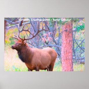 Weihnachtsgrüße Grandpa Hunter Gatherer Poster