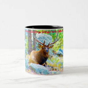 Weihnachtsgrüße Grandpa Hunter Gatherer Zweifarbige Tasse