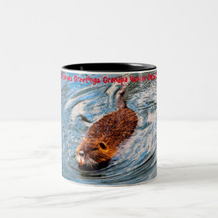 Weihnachtsgrüße Grandpa Hunter Gatherer Zweifarbige Tasse