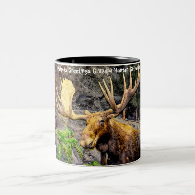 Weihnachtsgrüße Grandpa Hunter Gatherer Zweifarbige Tasse (Mittel)