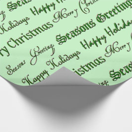 Weihnachtsgrüße (grün) geschenkpapier