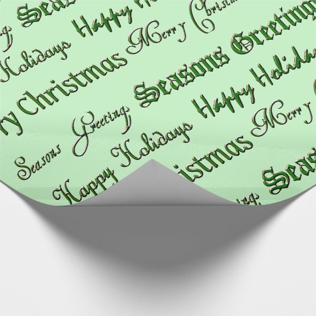Weihnachtsgrüße (grün) geschenkpapier (Ecke)