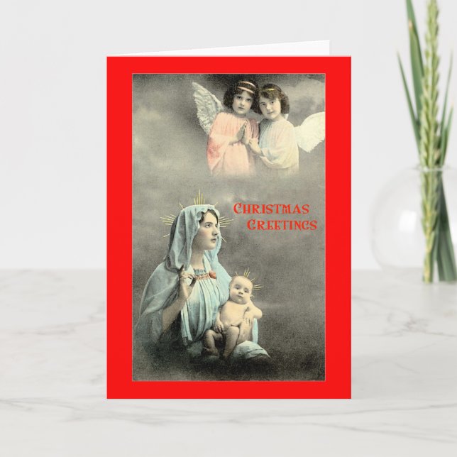 "Weihnachtsgrüße" Grußkarte Feiertagskarte (Vorderseite)