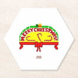 Weihnachtsgrüße Hexagon Paper Untersetzer