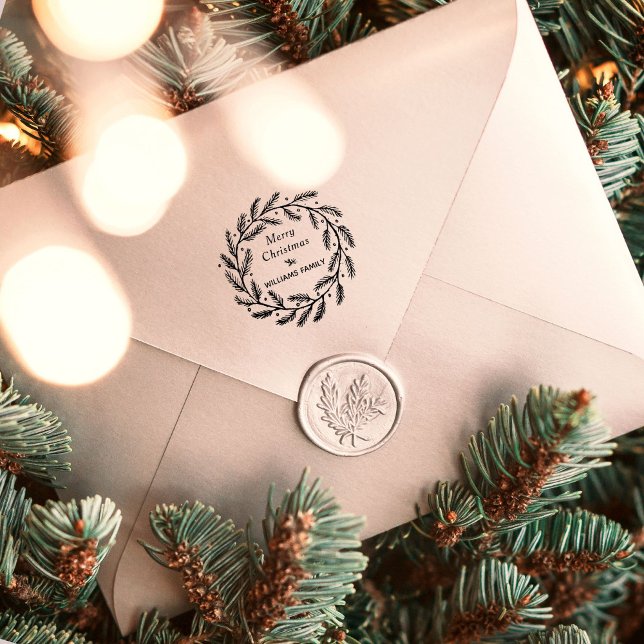 Weihnachtsgrüße im Weihnachtsfeiertag Rubber Brief Permastempel (Von Creator hochgeladen)