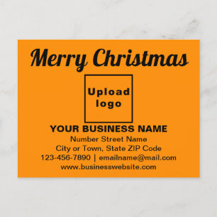 Weihnachtsgrüße in Orange Color Postkarte