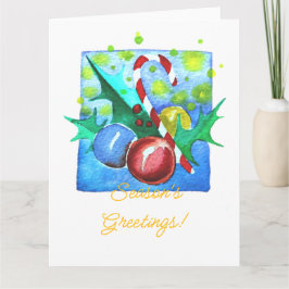 Weihnachtsgrüße Karte Mit Christbaumkugeln 
