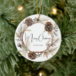 Weihnachtsgrüße Keramik Ornament