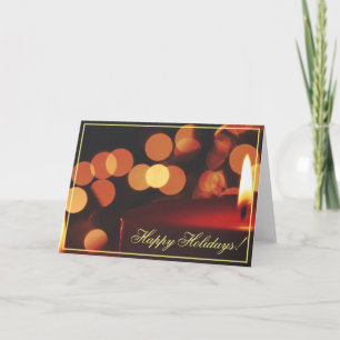 Weihnachtsgrüße Kerzenlicht Grußkarte Feiertagskarte