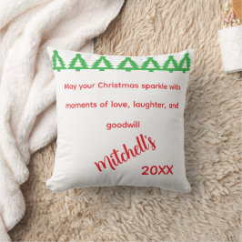 Weihnachtsgrüße kissen