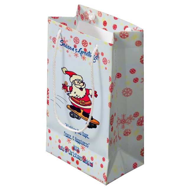 Weihnachtsgrüße Kleine Geschenktüte (Vorderseite Schrägansicht)