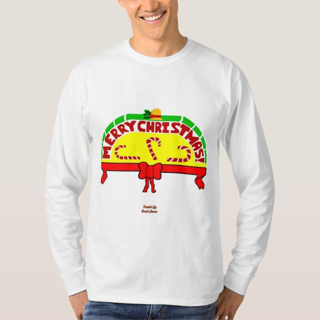 Weihnachtsgrüße Männer-Langschläfer-Shirt T-Shirt (Vorderseite)