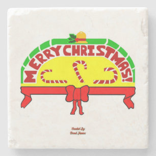 Weihnachtsgrüße Marble Stone Untersetzer