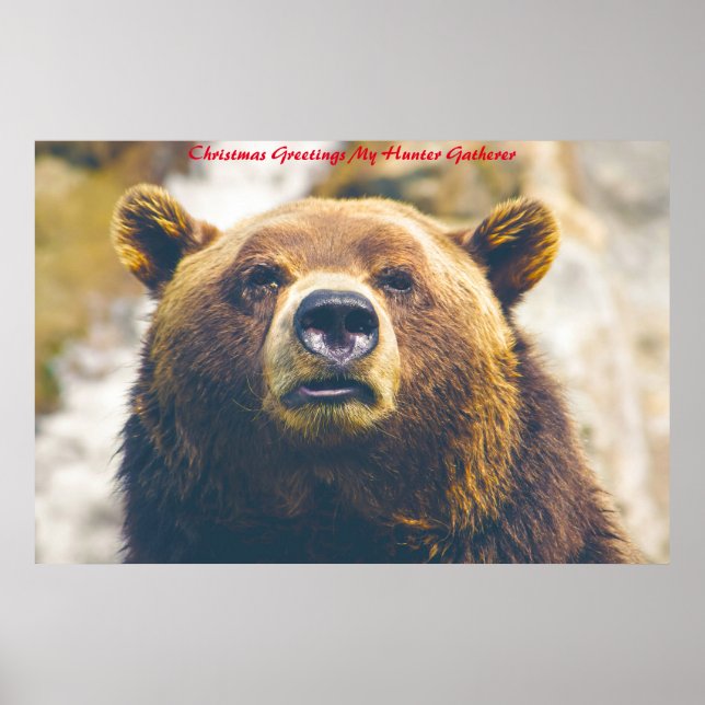 Weihnachtsgrüße Mein Jäger Gatherer Poster (Vorne)