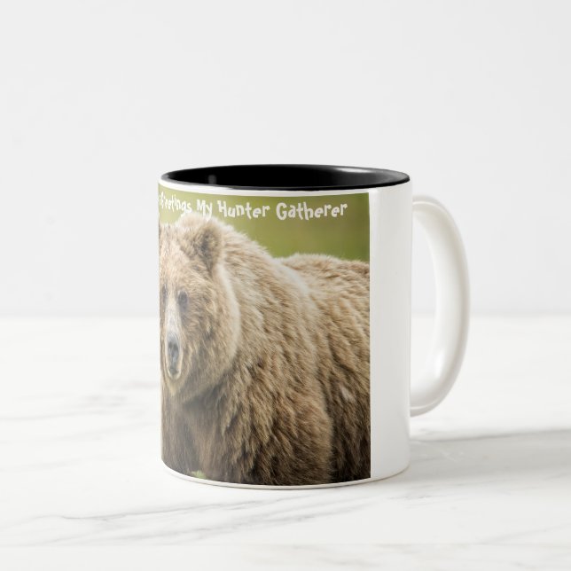 Weihnachtsgrüße Mein Jäger Gatherer Zweifarbige Tasse (VorderseiteRechts)