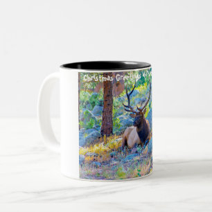 Weihnachtsgrüße Mein Jäger Gatherer Zweifarbige Tasse
