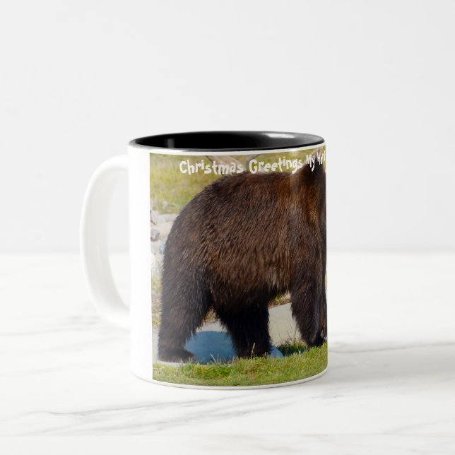 Weihnachtsgrüße Mein Jäger Gatherer Zweifarbige Tasse (Vorderseite Links)