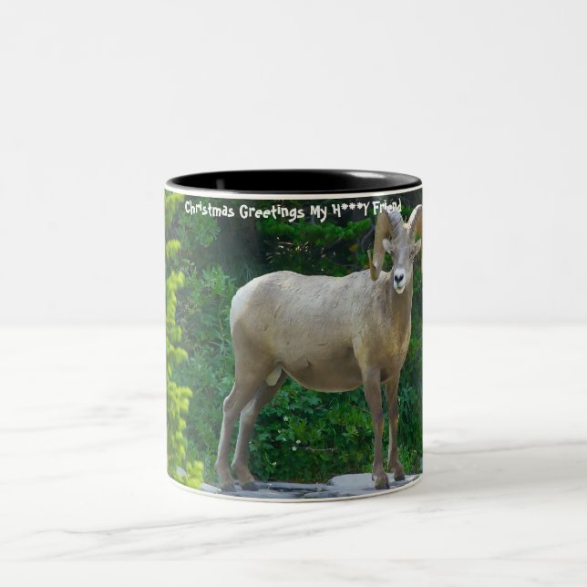 Weihnachtsgrüße Mein Liebling Zweifarbige Tasse (Mittel)