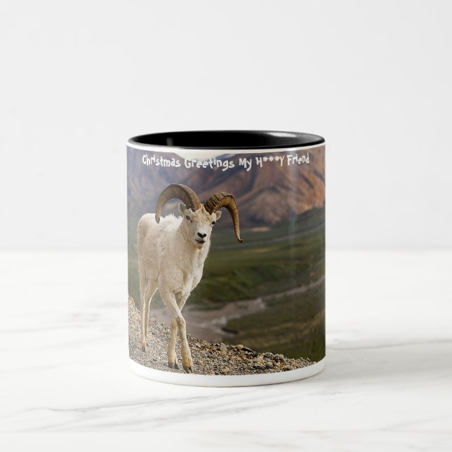 Weihnachtsgrüße Mein Liebling Zweifarbige Tasse (Mittel)