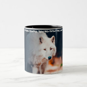 Weihnachtsgrüße 'Mein Partner', 'Alphamännchen', Zweifarbige Tasse