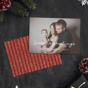 Weihnachtsgrüße Minimalistische Festtags-Postkarte Feiertagskarte