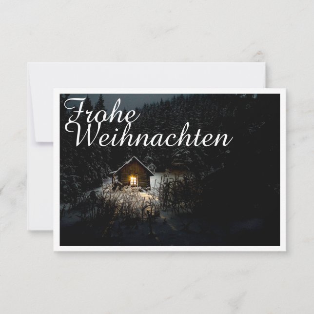 Weihnachtsgrüße mit Hexenhaus (Vorderseite)