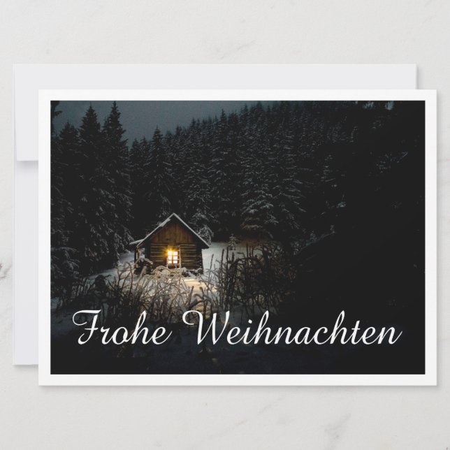 Weihnachtsgrüße mit Hexenhaus (Vorderseite)