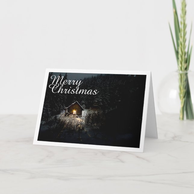 Weihnachtsgrüße mit Hexenhaus Karte (Vorderseite)