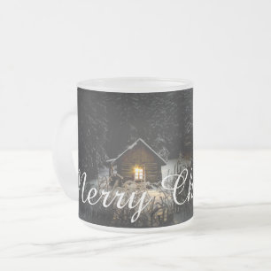 Weihnachtsgrüße mit Hexenhaus Mattglastasse