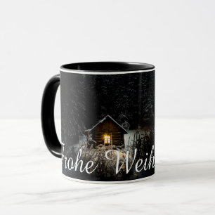 Weihnachtsgrüße mit Hexenhaus Tasse