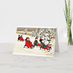Weihnachtsgrüße mit Schneeflocken Feiertagskarte