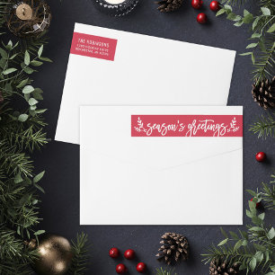 Weihnachtsgrüße Moderne Rote Zweig Feiertag