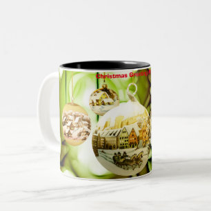 Weihnachtsgrüße Mum Zweifarbige Tasse