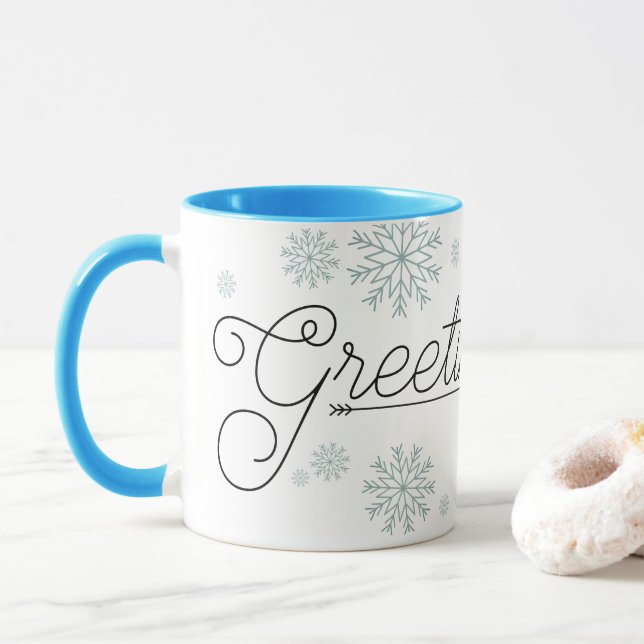 Weihnachtsgrüße nach Maß Tasse (Mit Donut)