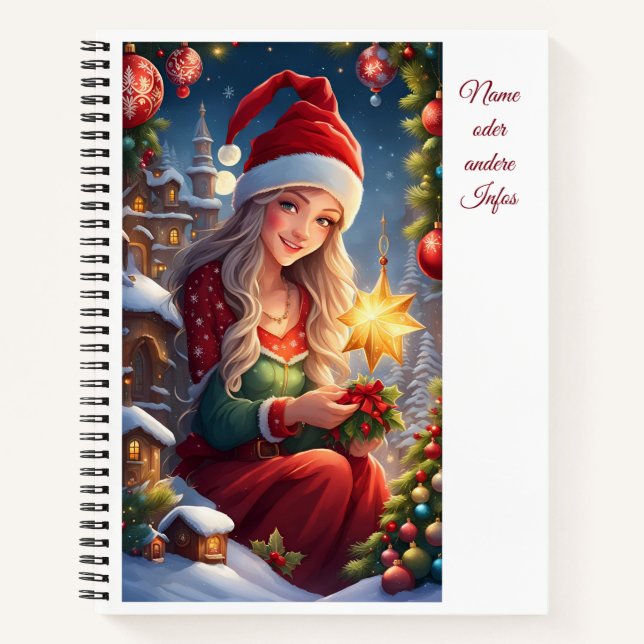 Weihnachtsgrüße Notizbuch (Vorderseite)